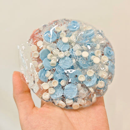 Azure Sky Building Blocks & Mini Ice Sticks Handmade Squeeze Pouch