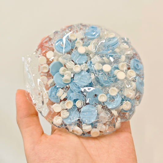 Azure Sky Building Blocks & Mini Ice Sticks Handmade Squeeze Pouch