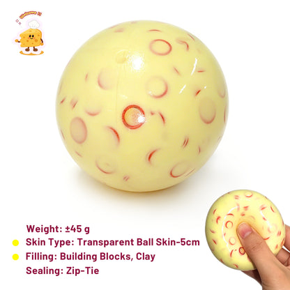 Crunchy Butter Apple Building Blocks Stress Ball Zip-tie Fidget Toy (5cm ball skin)