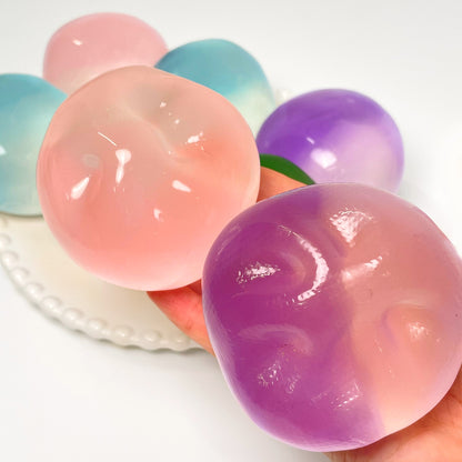 Green /Blue /Pink Dual-color Filling Coconut Oil Malleable Handmade Stress Ball - Charming Cheese