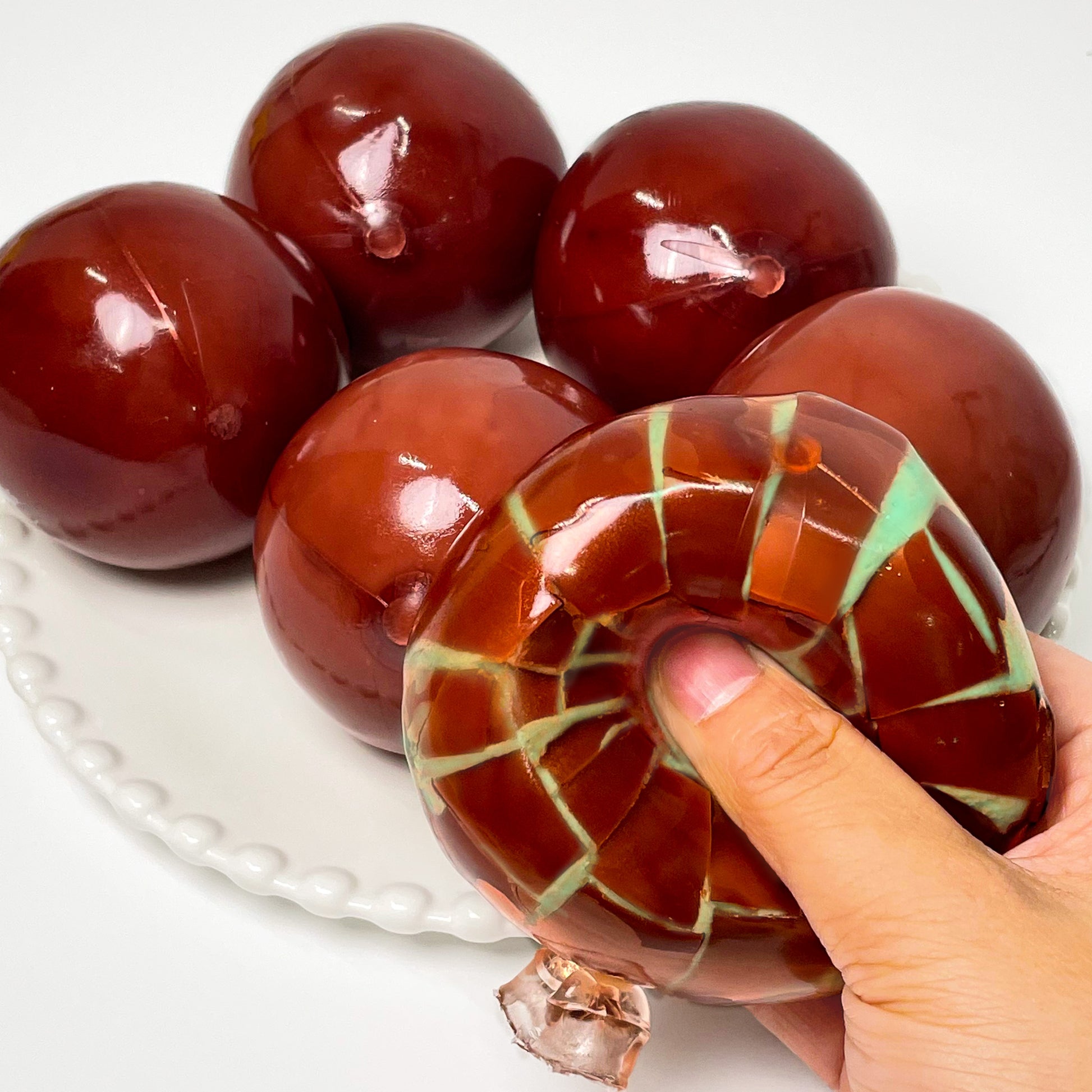 Wax Crispy Shell Mint Chocolate Stress Relief Handmade Ball - Charming Cheese