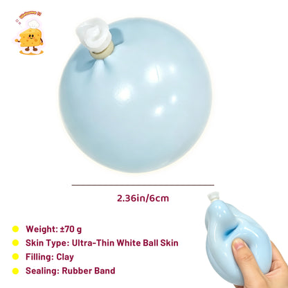 Pure Soft Butter White Skin Stress-relieving Ball Fidget Toy - Charming Cheese