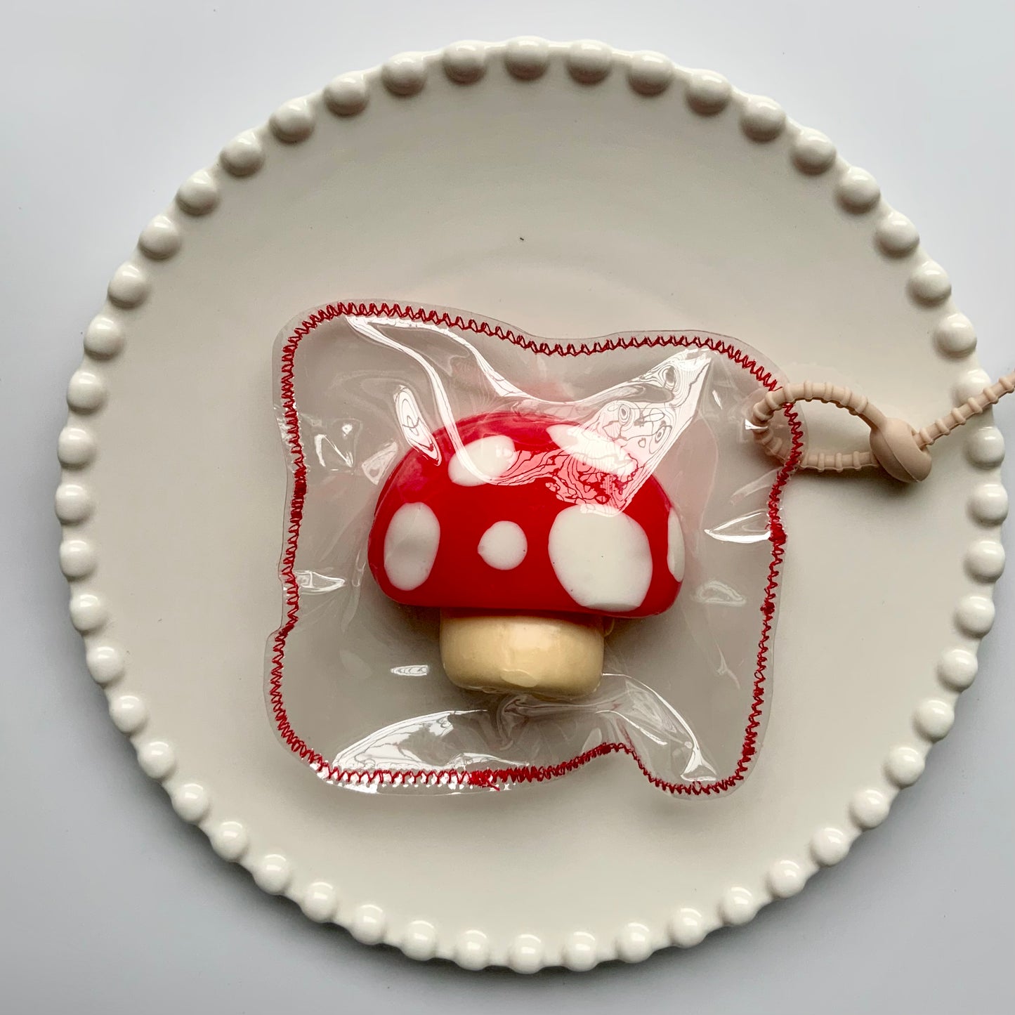 Emoji mushroom taba squishy toy pendant 🍄