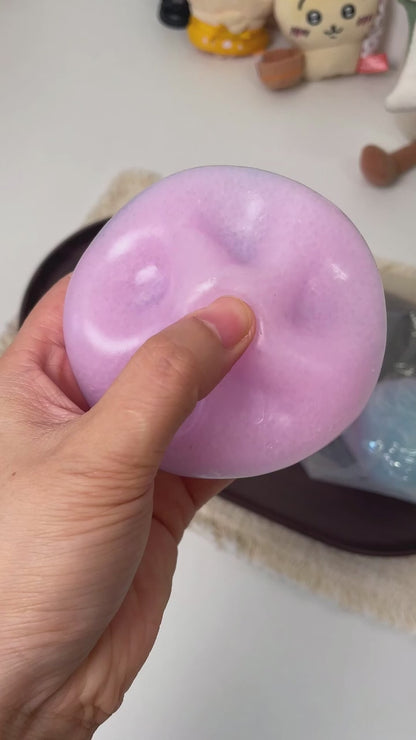 Pink & Blue Split-Fill Smoothie Ice Slush Stress Ball Toy