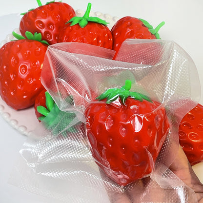 Luscious Stawberry Crunchy Building Blocks Handmade Stress Ball Fidget Toy