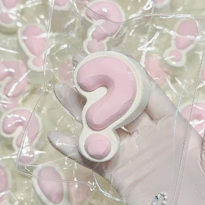 Pink/ Blue Question Mark/ Exclamation Mark Creamy Clay Texture Taba Squishy Toy