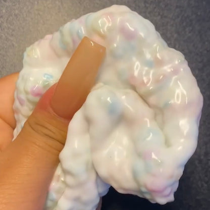 White Thin-Skin Handmade Stretching Stress Ball Squishy Toy